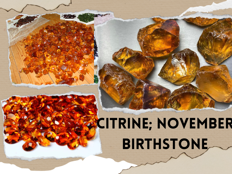 Citrine November Birthstone jewelry Natural Citrine Crystals Folkmarketgems