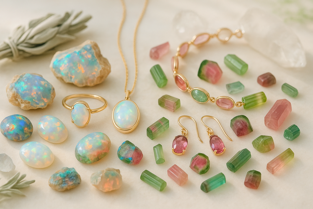 October Birthstone: Opal, Tourmaline