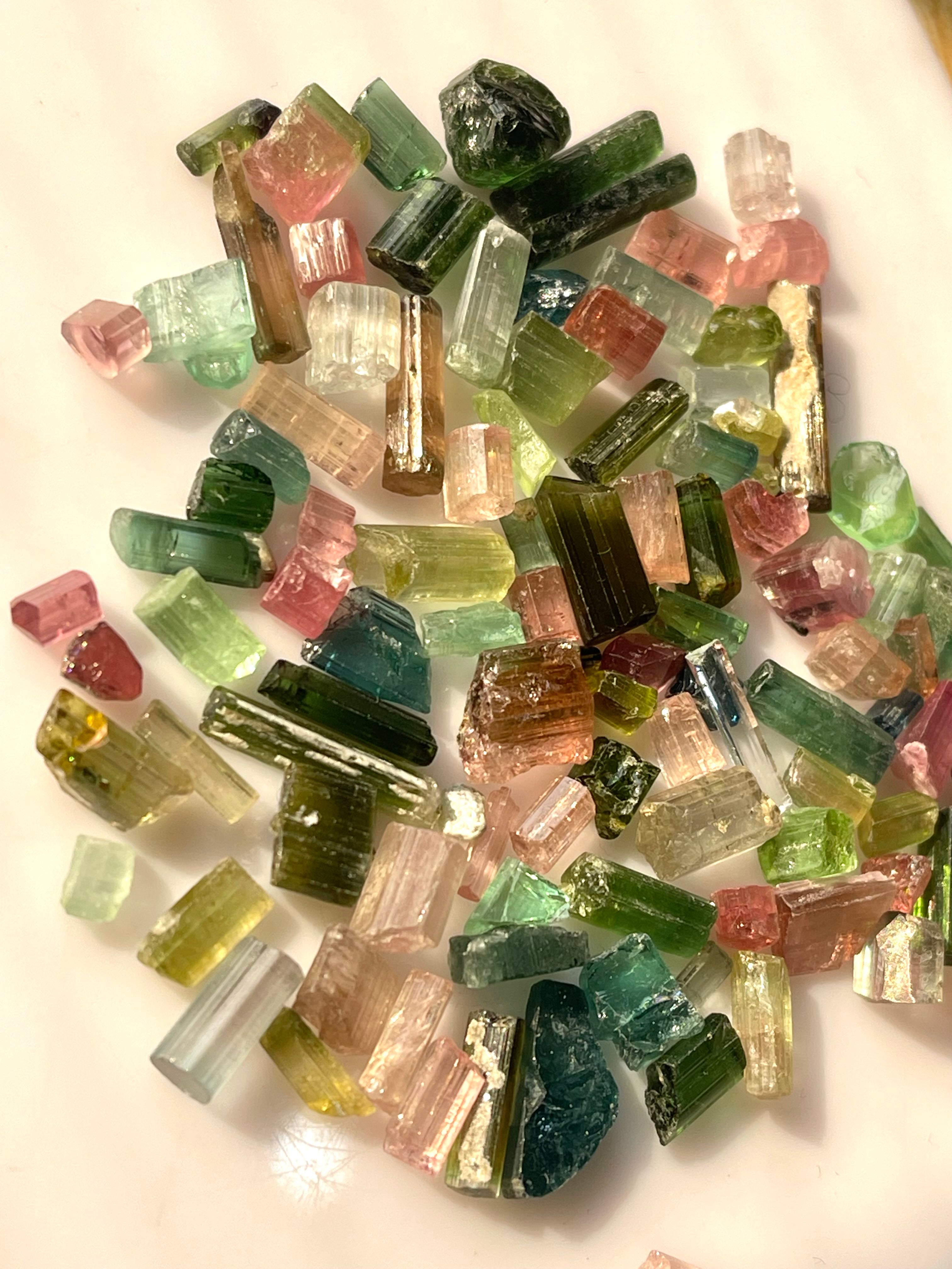 170 carats Pink Green Tourmaline Raw crystals