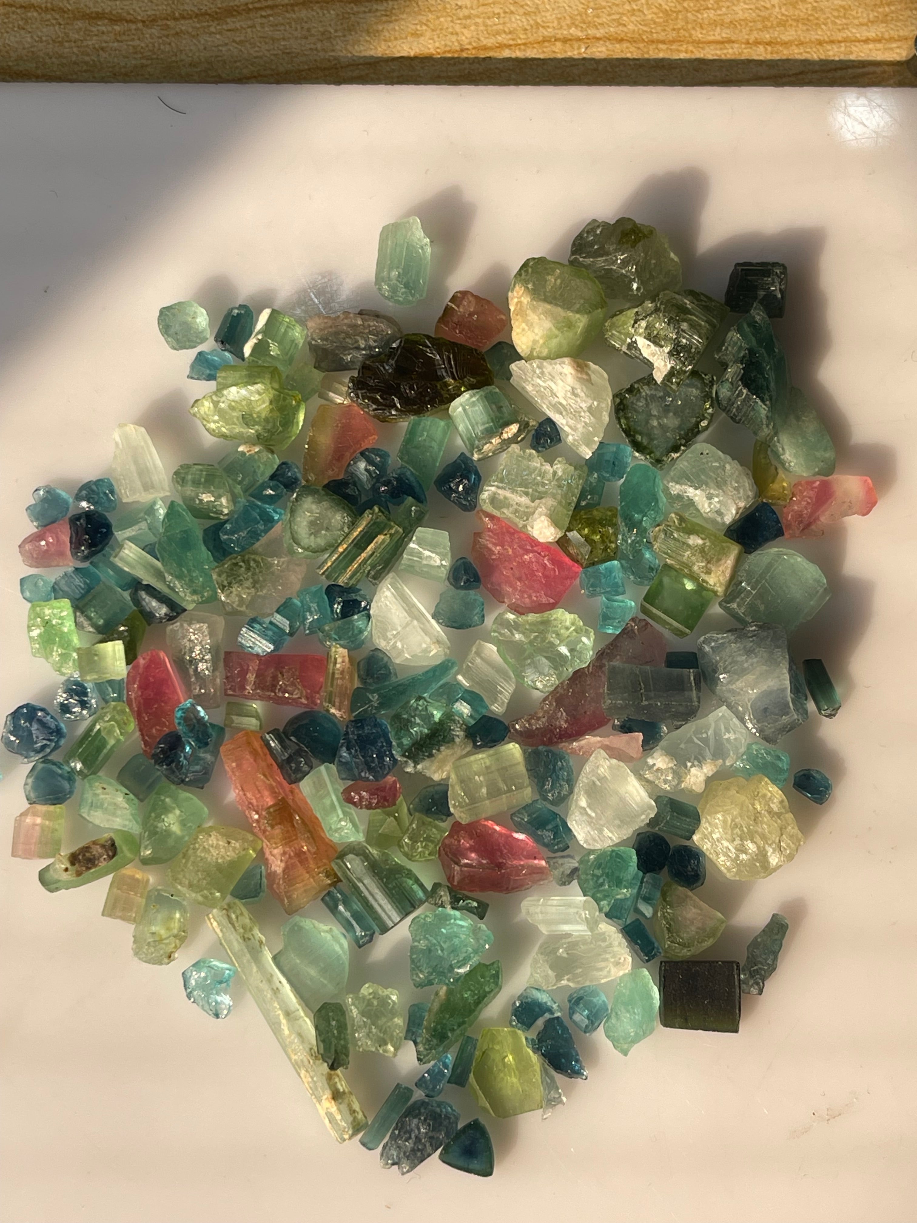 200 carats Rare indicolite blue pink Raw tourmaline crystals