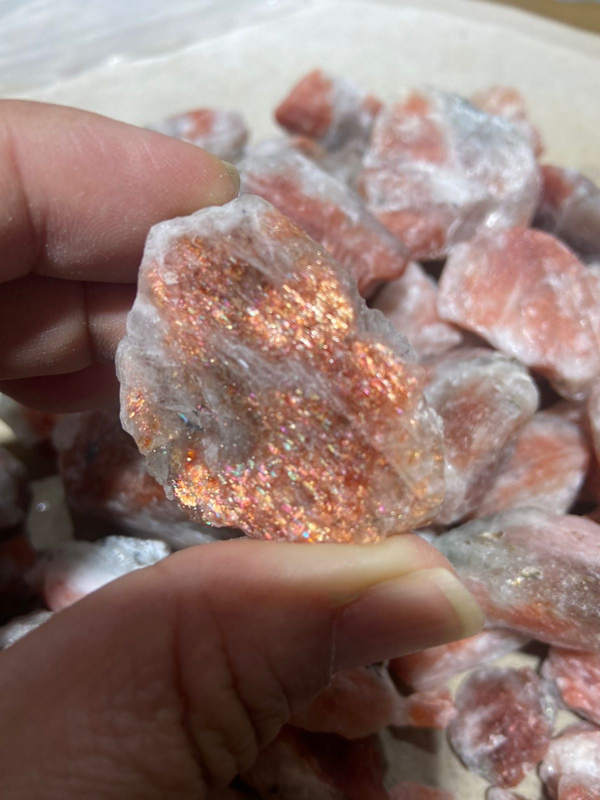 One kg Raw Sunstone for Lapidary Artists