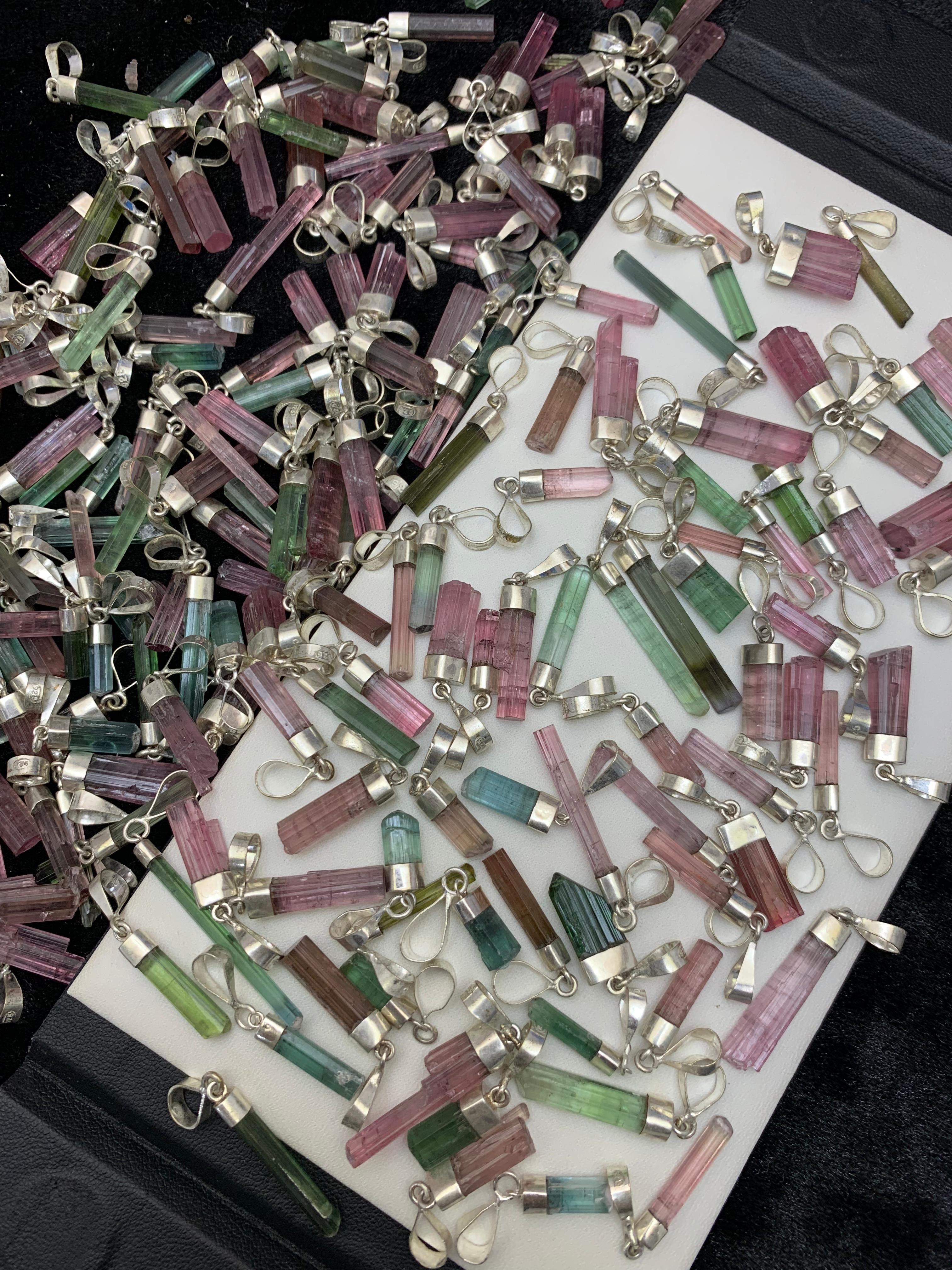 30 Pieces of Tourmaline Crystal Pendants Deal Wholesale