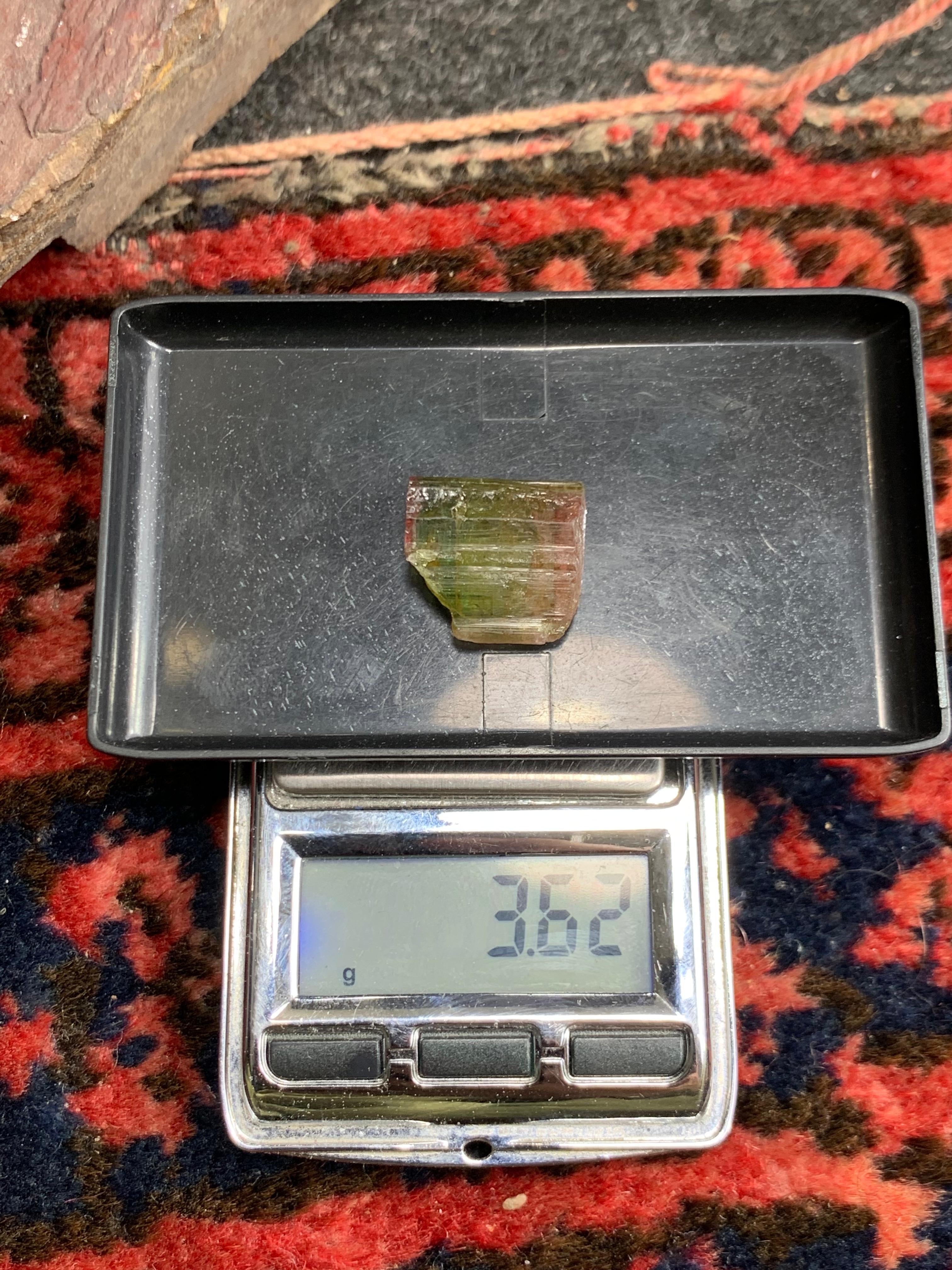 110 carats Green Pink Tourmaline Raw Crystals