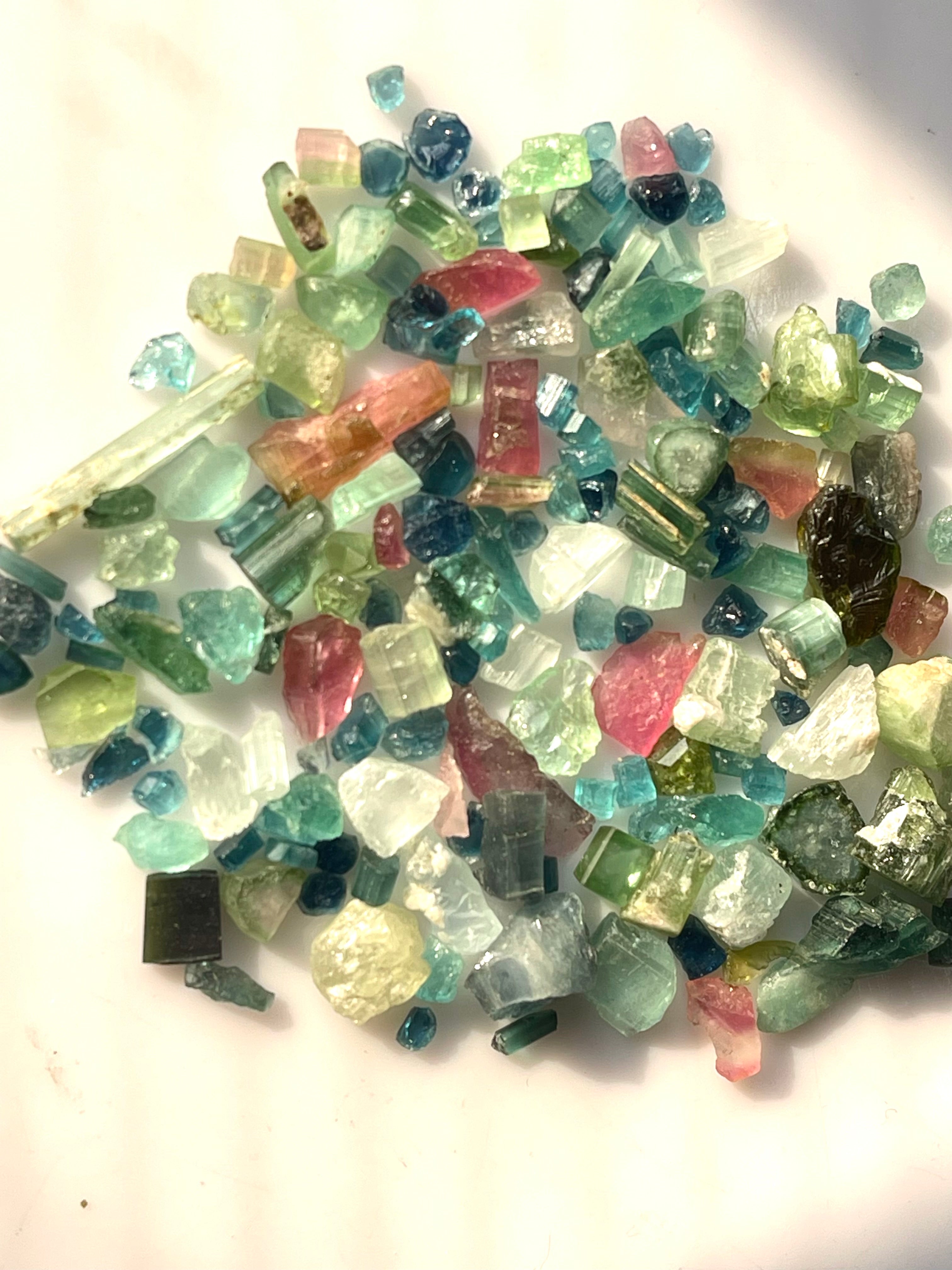 200 carats Rare indicolite blue pink Raw tourmaline crystals