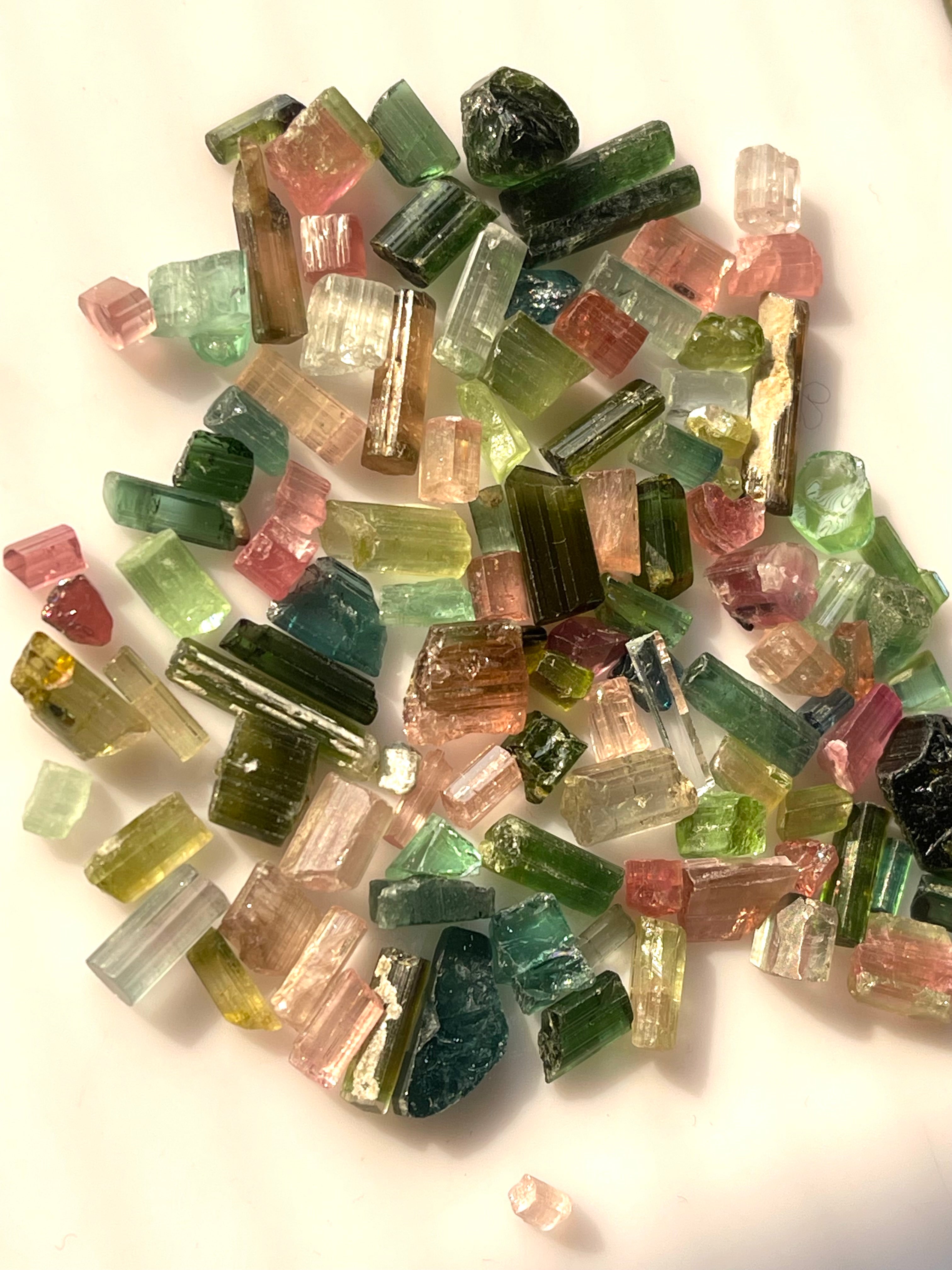 170 carats Pink Green Tourmaline Raw crystals