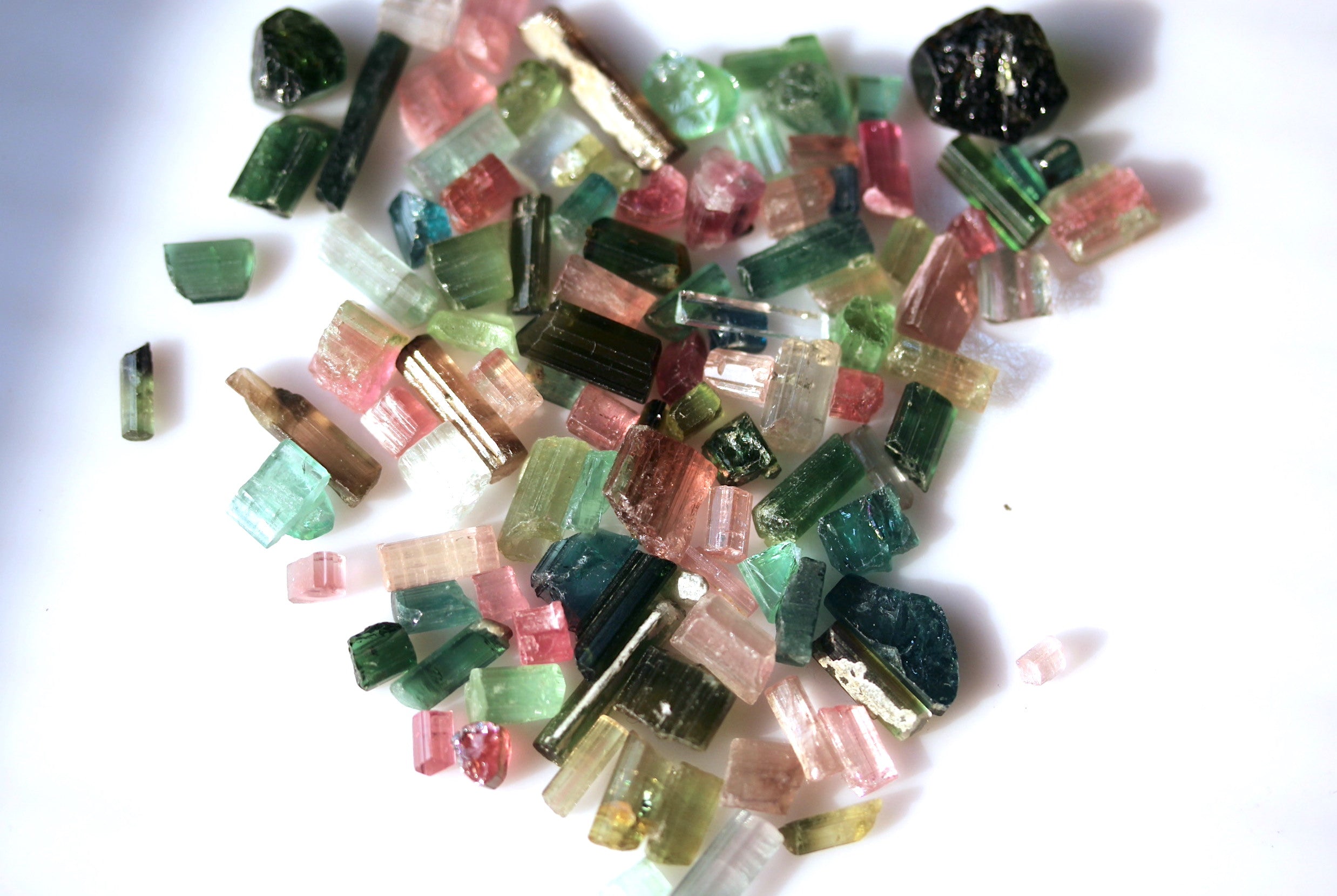 170 carats Pink Green Tourmaline Raw crystals