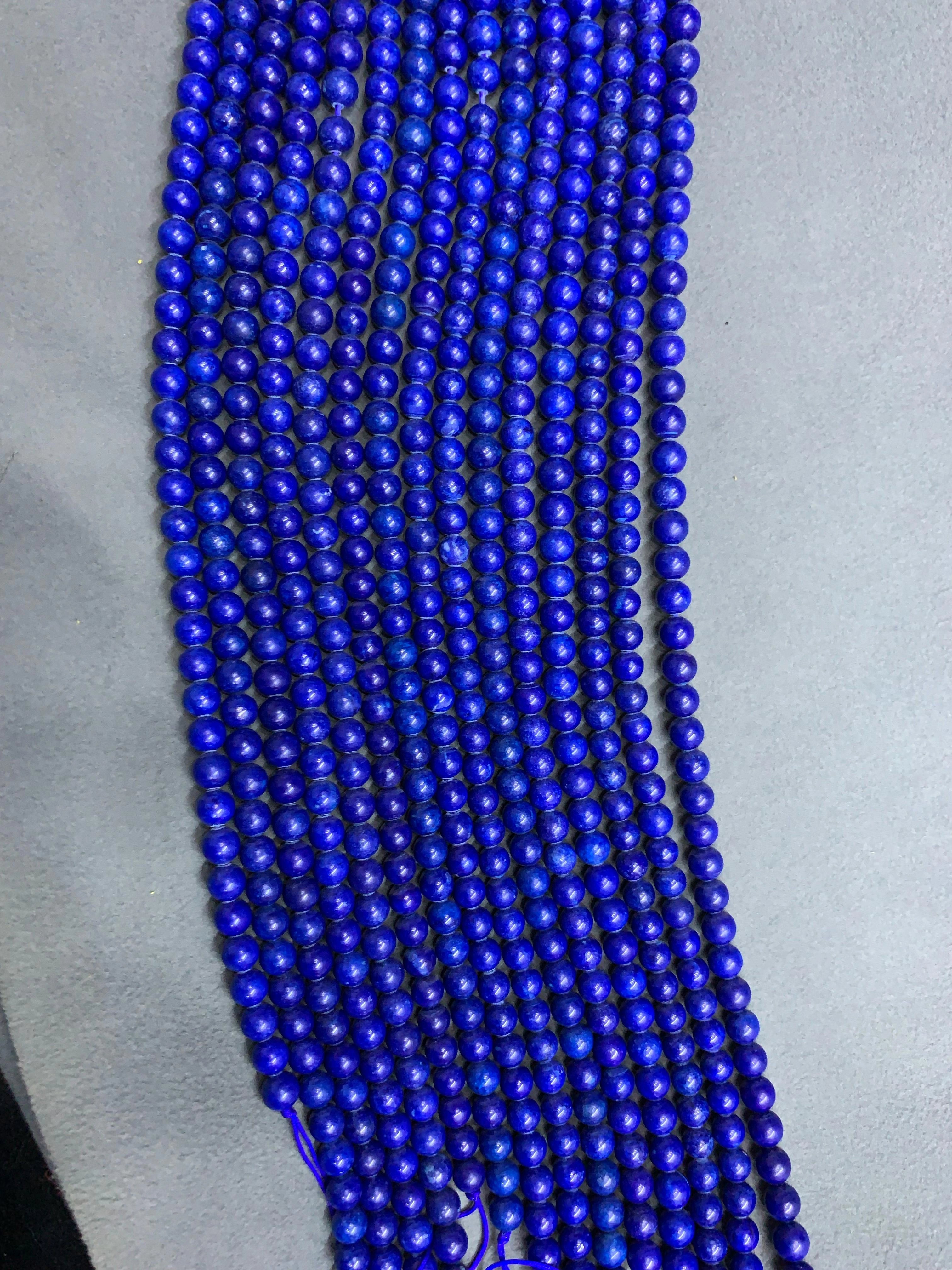 8mm to 12 mm Natural Blue Lapis Lazuli Beads String