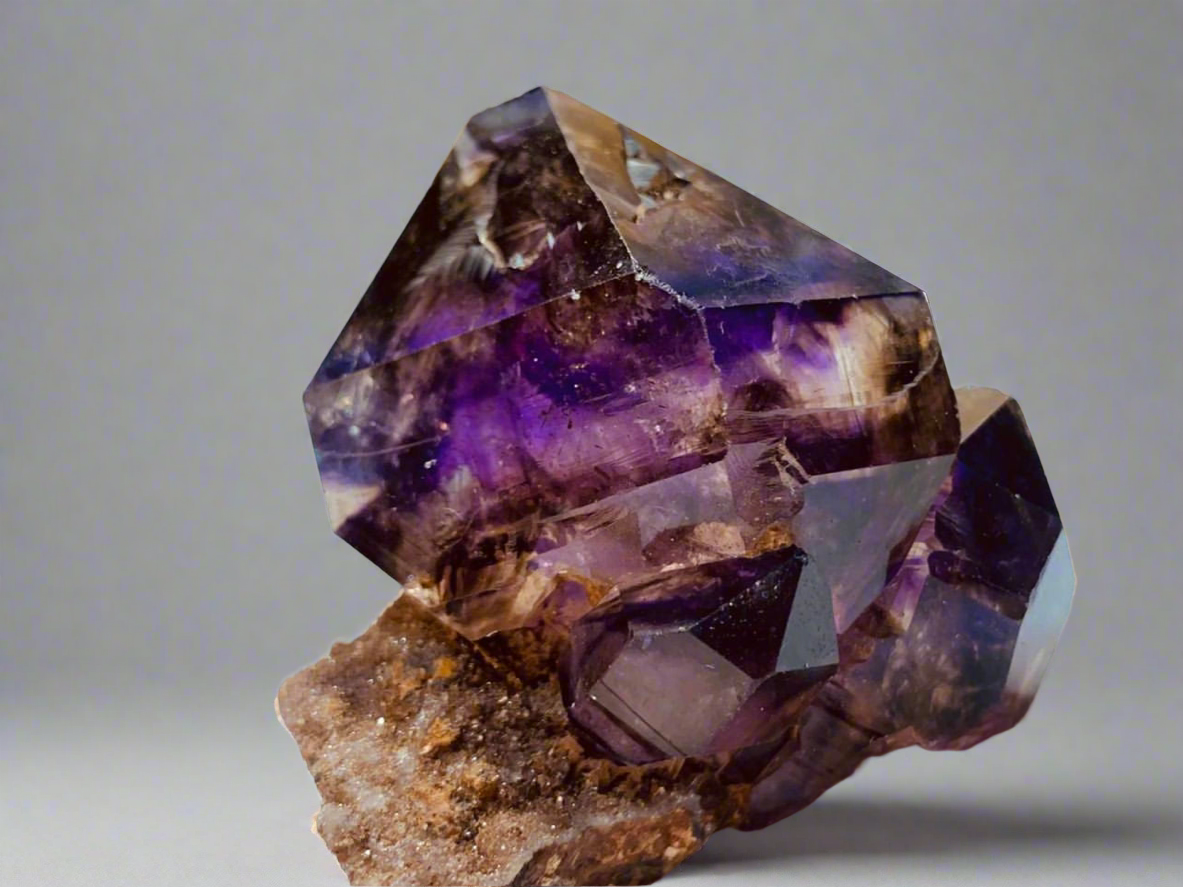 130 Grams Rare Super 7 Amethyst Enhydro Quartz Crystal With 7