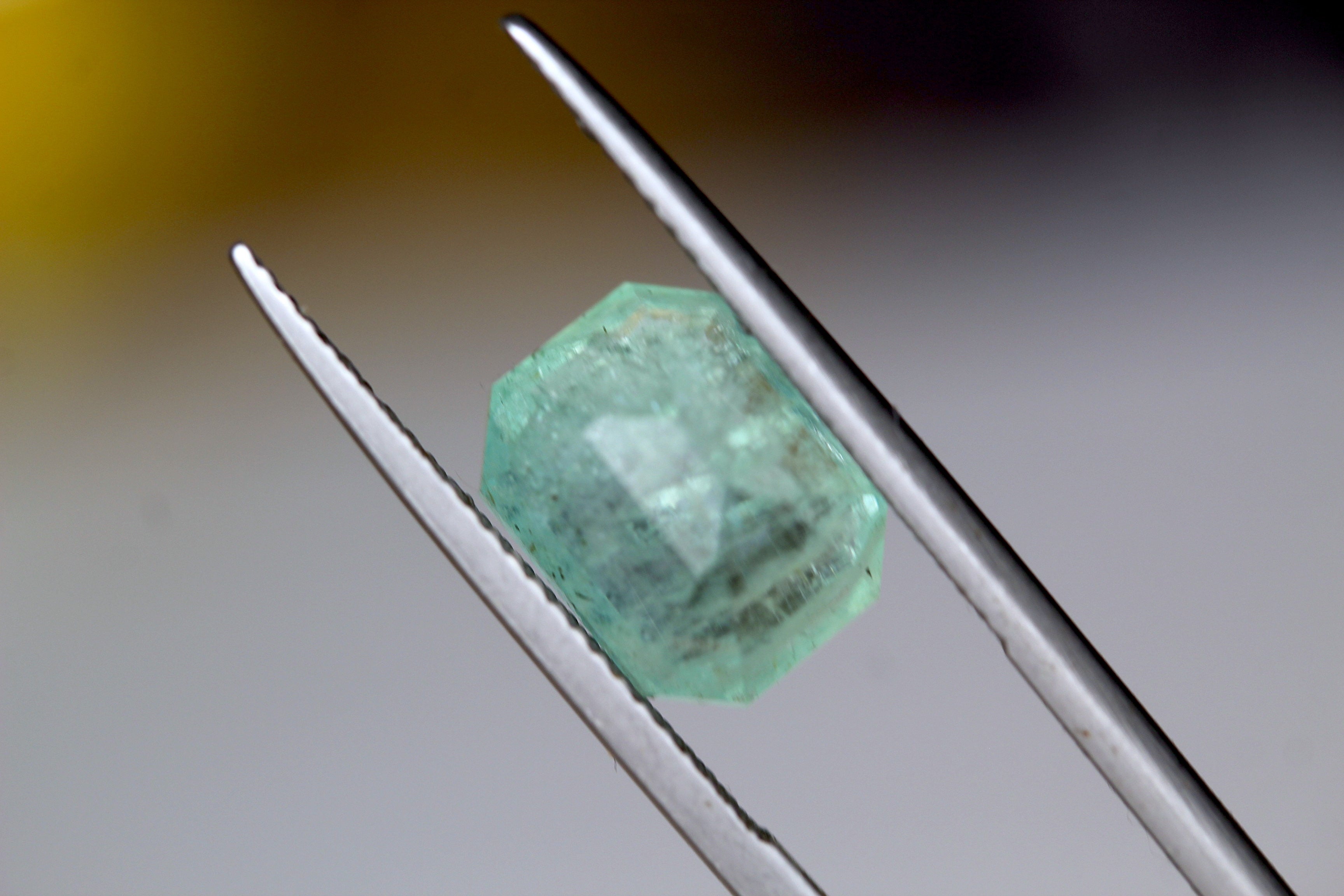 4.6 carats Emerald cut Newly Find Chitral Green Emerald