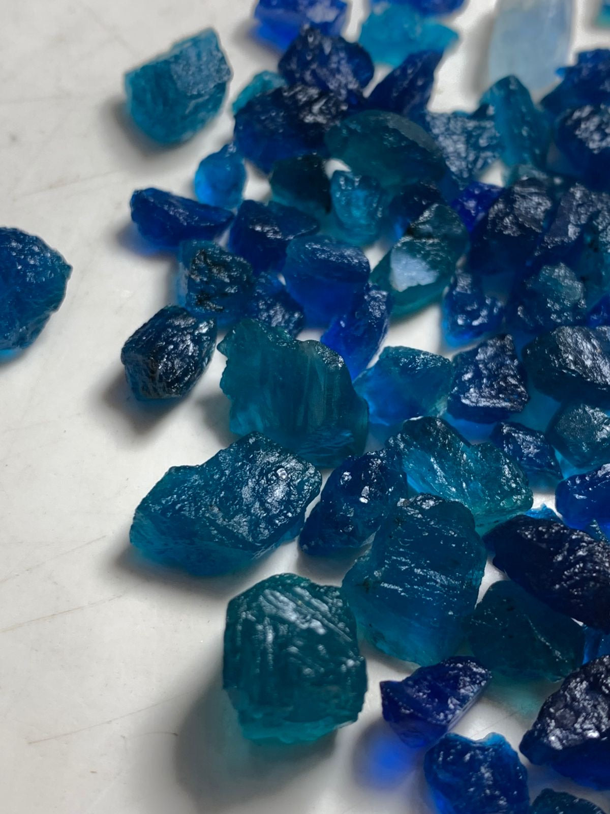 Natural untreated hauyne rough for cutting