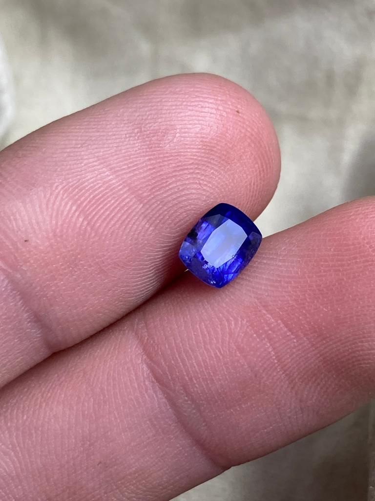 1.68 Emerald Cut Natural Blue Kashmir Sapphire