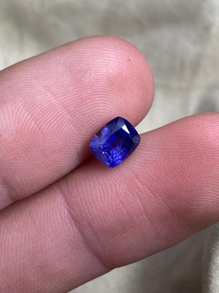 1.68 Emerald Cut Natural Blue Kashmir Sapphire
