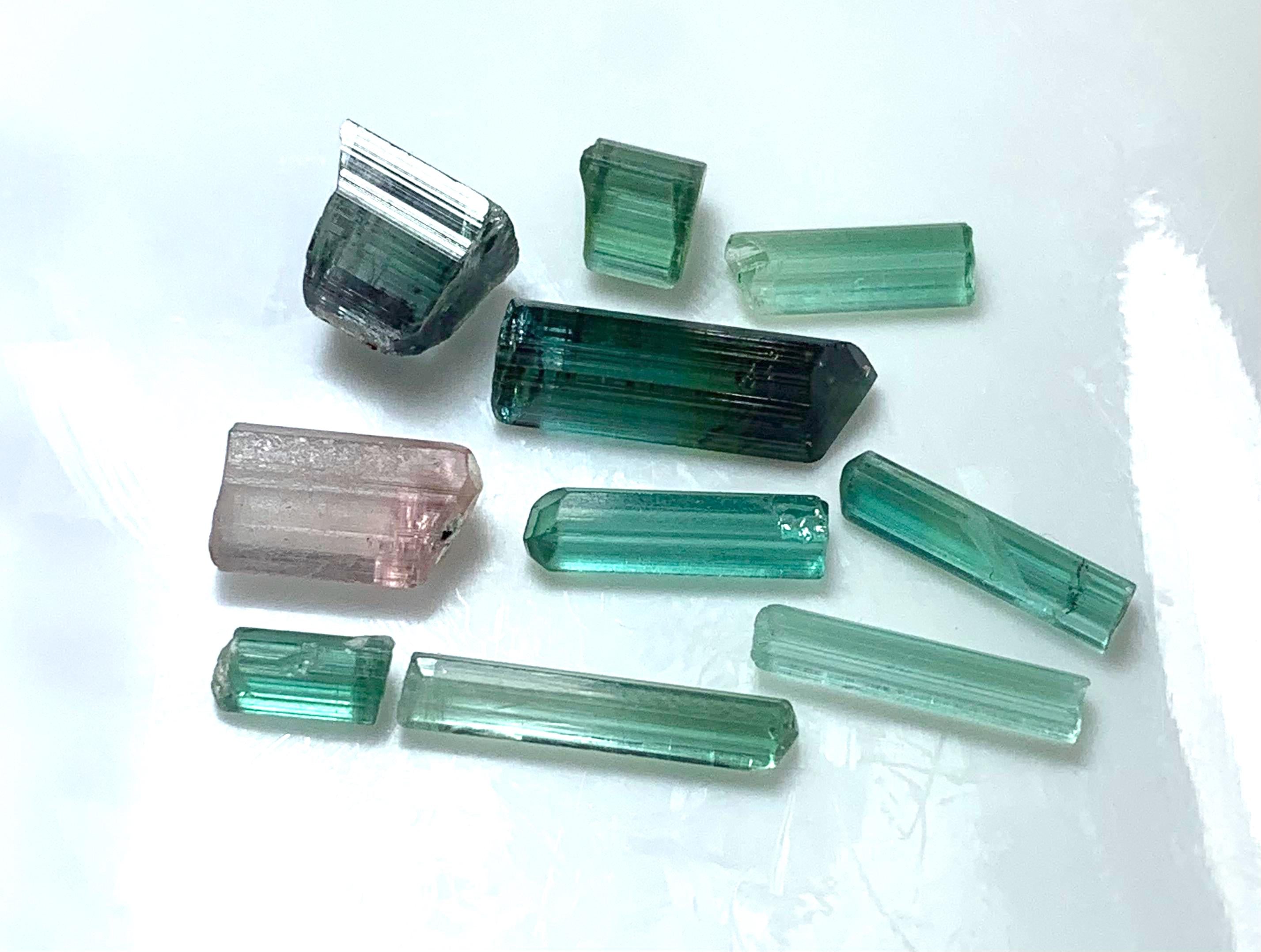 25 carats Raw Tourmaline Crystals for Faceting