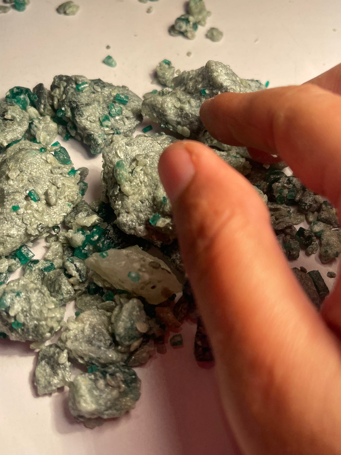Raw Emeralds from Mine