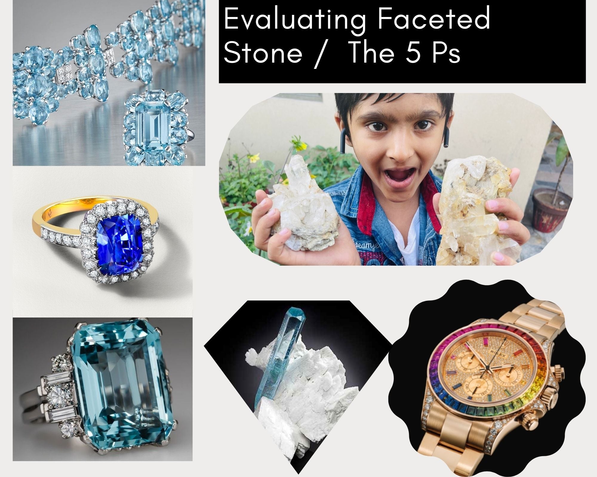 Evaluating Colored Stones / Faceted Gemstones Evaluation - The Five Ps