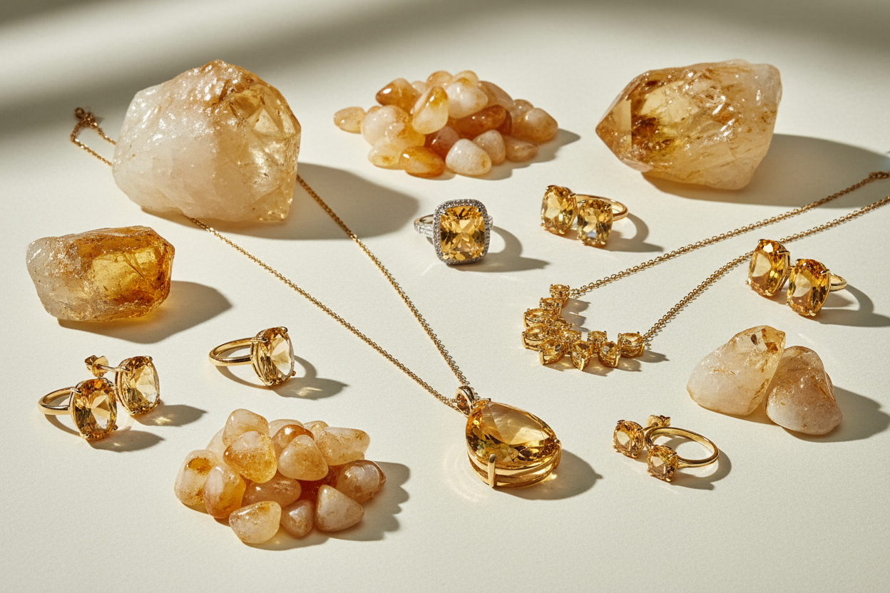 Citrine Crystals November Birthstone of Happiness, Wealth, and Success