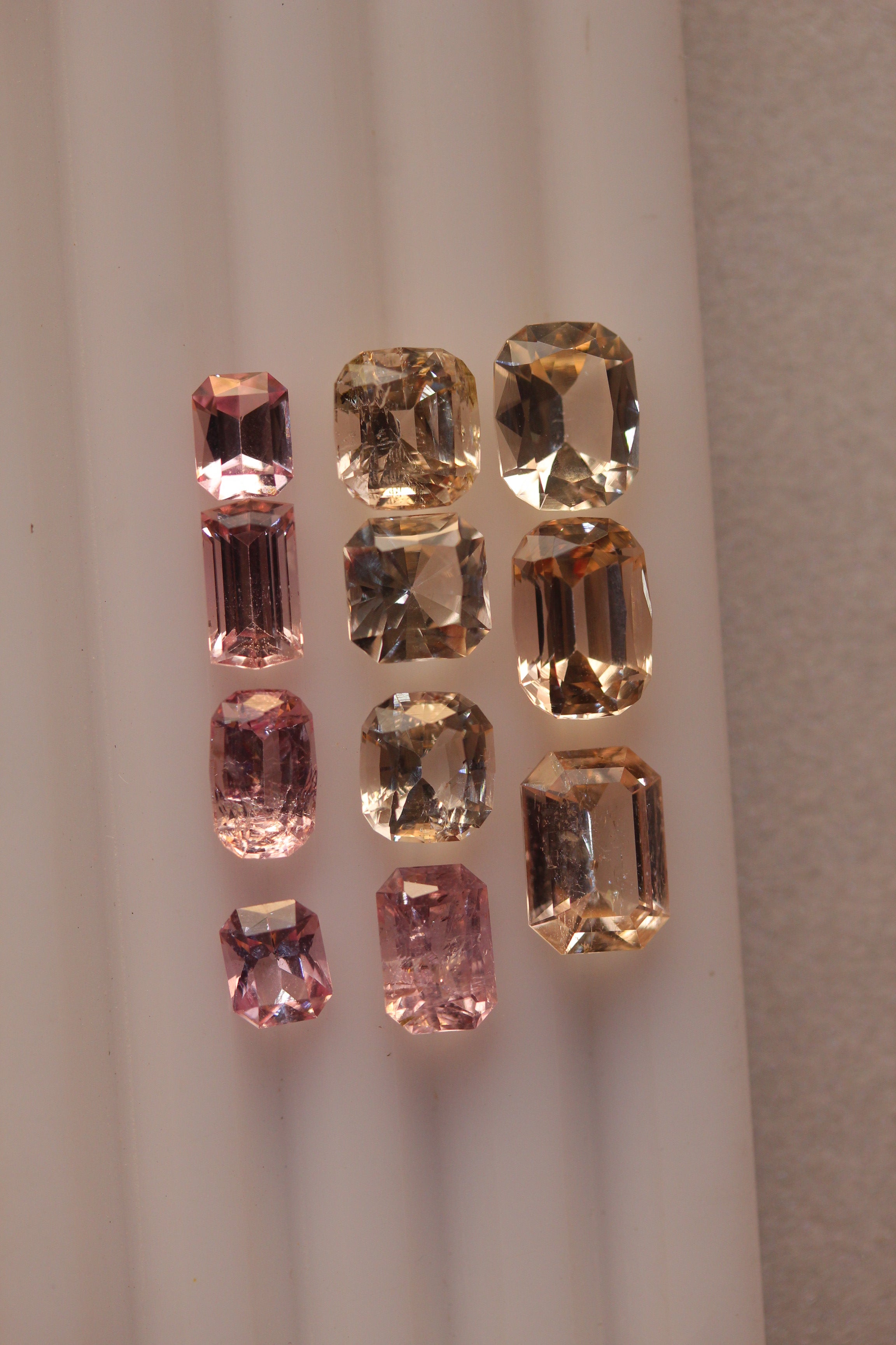 13.67 carats Cushion Emerald Cut Rare Katlang Pink Golden Topaz Deal |  imperial Topaz