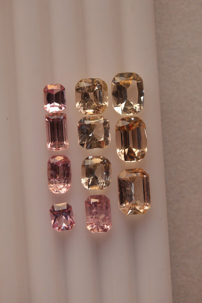 13.67 carats Cushion Emerald Cut Rare Katlang Pink Golden Topaz Deal |  imperial Topaz