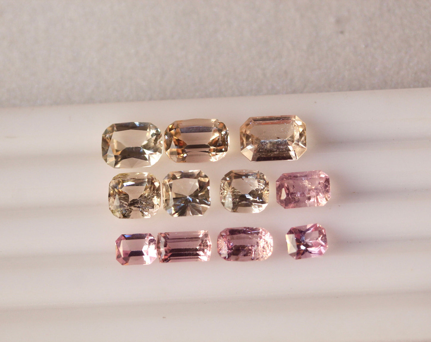 13.67 carats Cushion Emerald Cut Rare Katlang Pink Golden Topaz Deal |  imperial Topaz