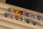 9.3 carats Natural Heart Shape Sapphires Deal - Pink Blue, Yellow, Green Purple