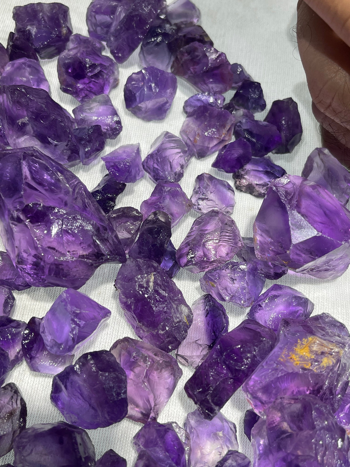 One kg Natural Raw Amethyst Stones for Faceting | Amethyst Uncut Stone ...