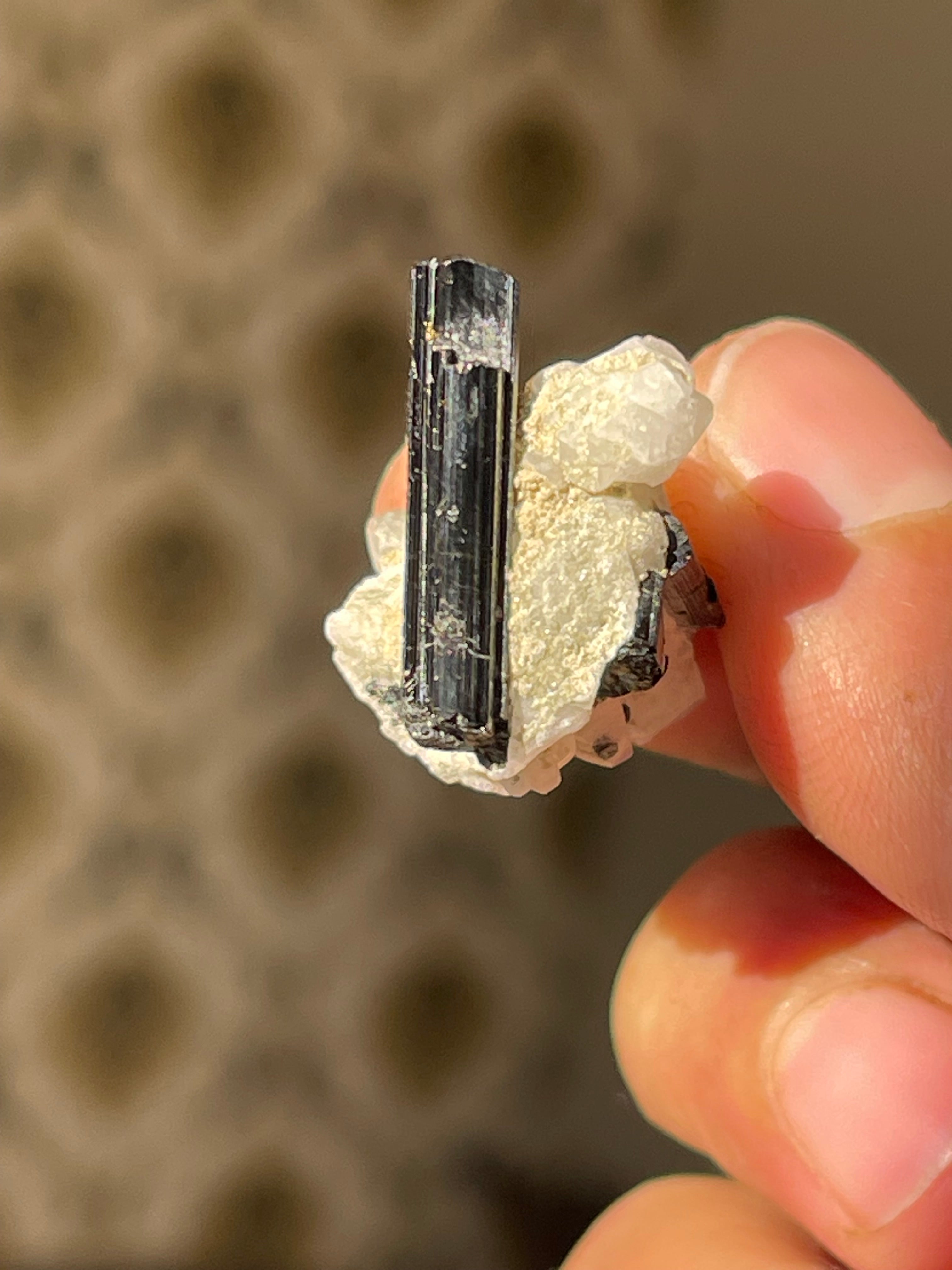 7.5 Grams Black Tourmaline on Feldspar