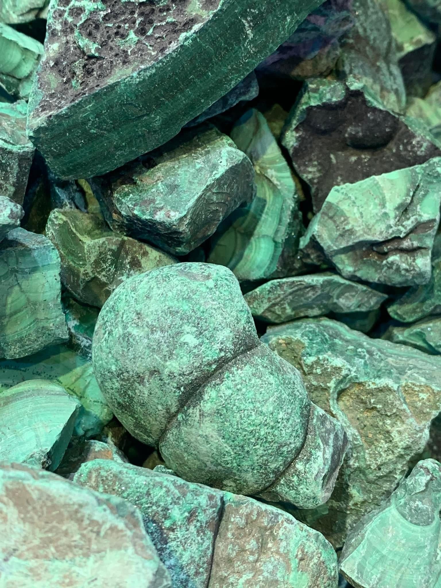 1 Kg Natural Rough Malachite Stones for Lapidary Artists