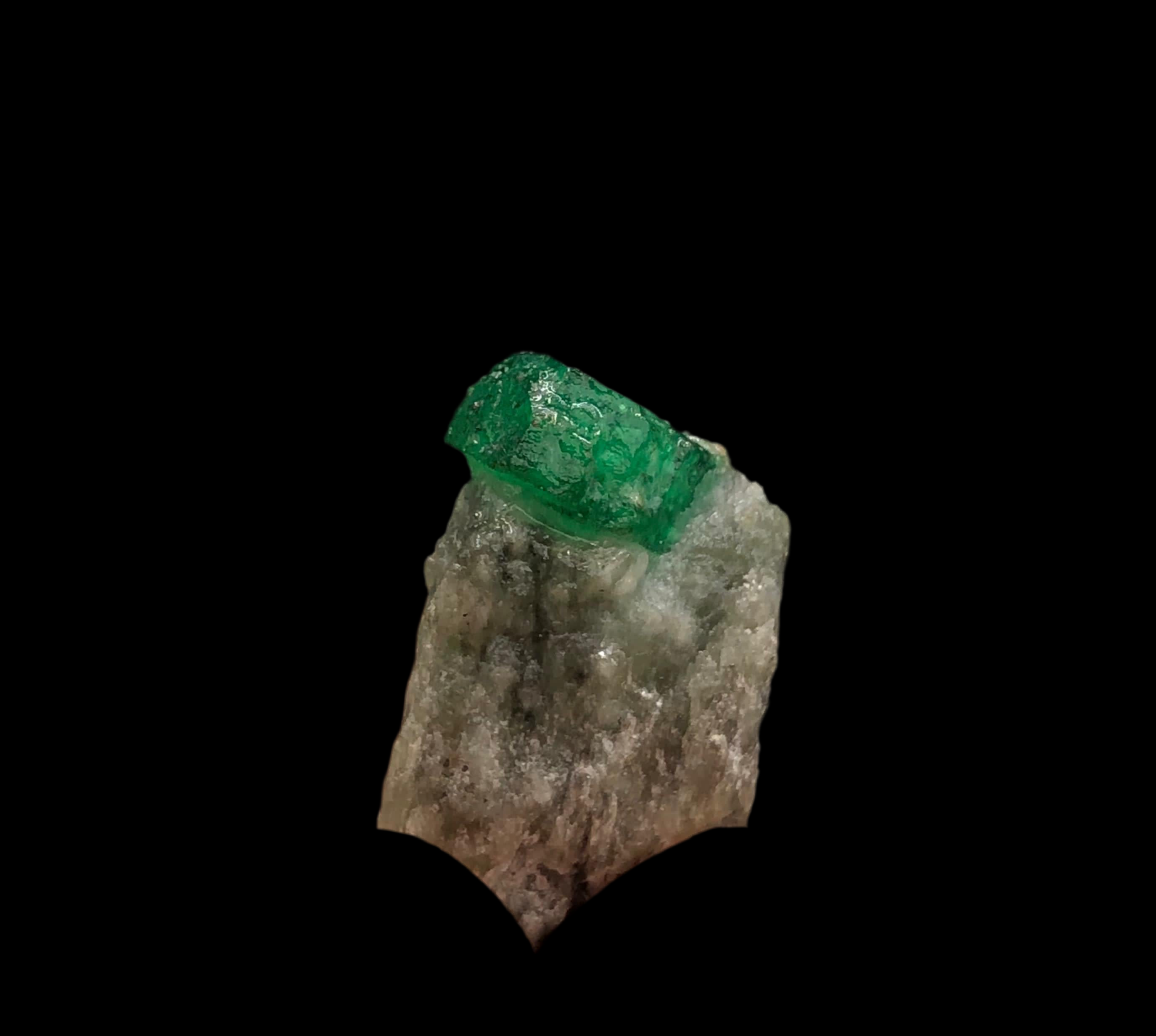 7.4 Grams Emerald Crystal on Calcite from Swat, Pakistan
