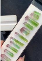 53 Carats Rare Raw Bi color Tourmaline crystals for Faceting