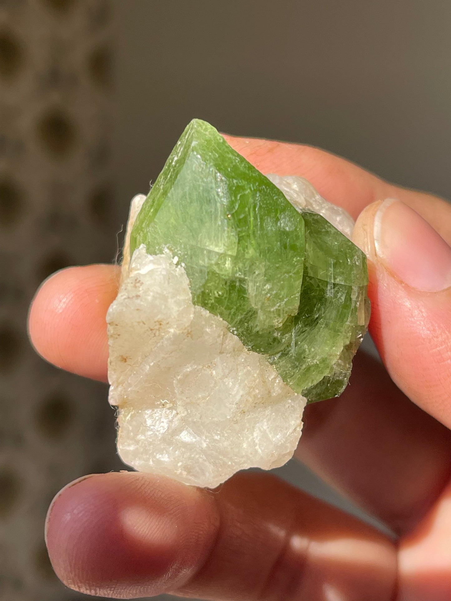 31.9 Grams Chorme Diopside on Calcite
