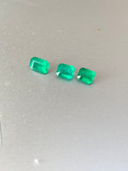 3 Pieces Emerald Cut Vivid Green Emerald Deal