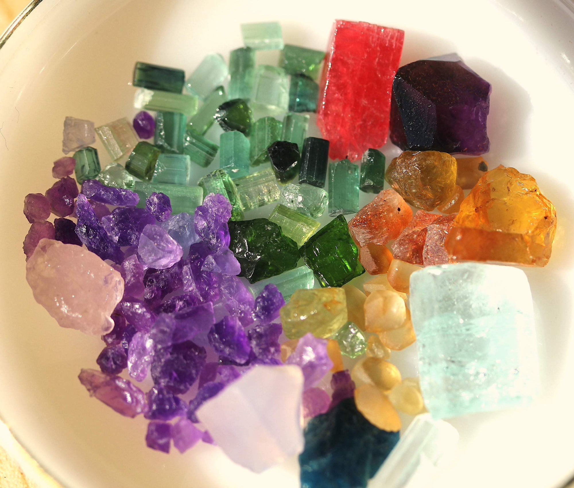 Mixed Raw Stone Deal for Faceting | Cabbing - Aqua, Garnets, Hackmanite, Chrome, Rhodonite, garnet, tourmaline