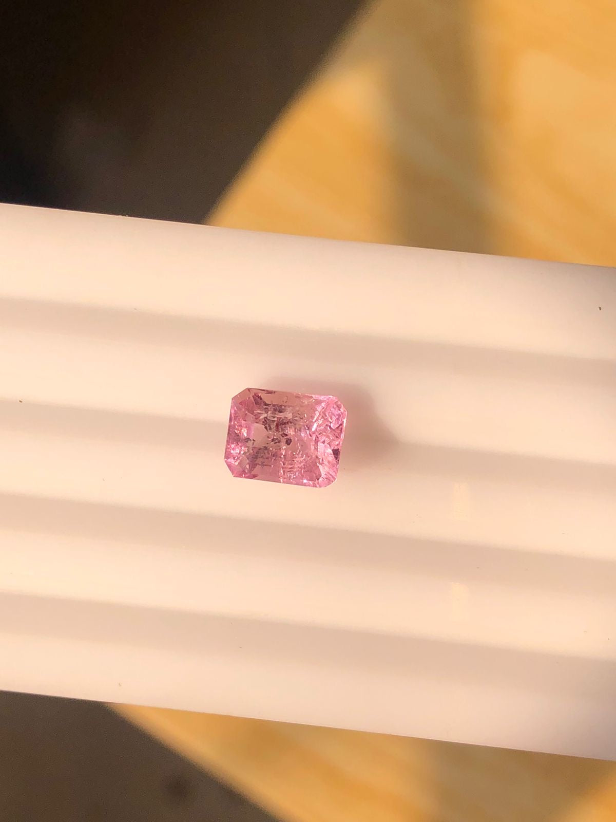 2.01 carats Rare Katlang Topaz- Step Cut Pink Topaz
