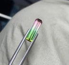 2.7 carats Emerald Cut Natural Bi color Tourmaline - Green Pink