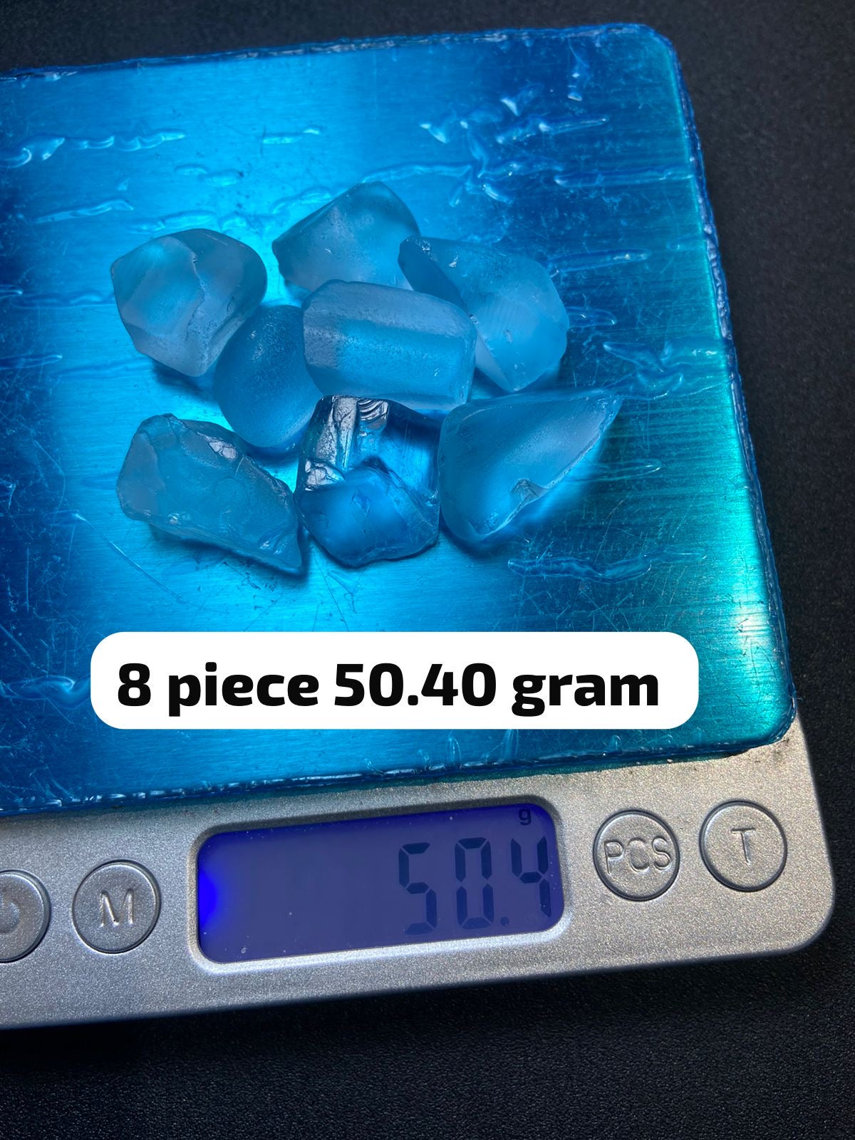 50 grams / 250 carats Swiss Blue Rough Topaz for Faceting