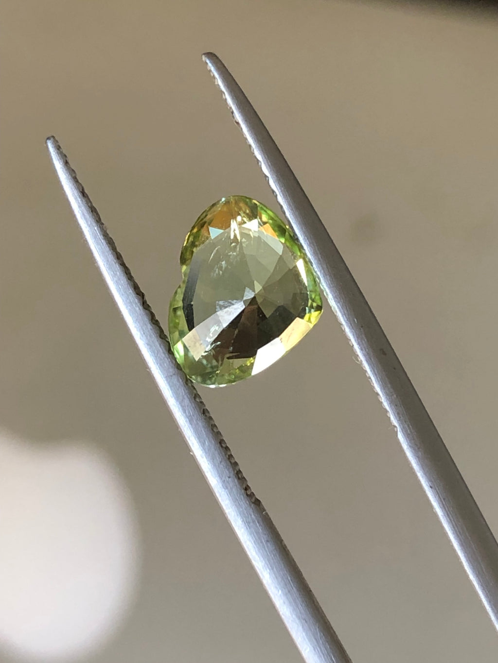 2.2 Carats Heart Shape Mint Green Tourmaline Cut Gemstone