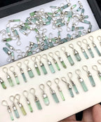Green Tourmaline Raw Crystal Pendants