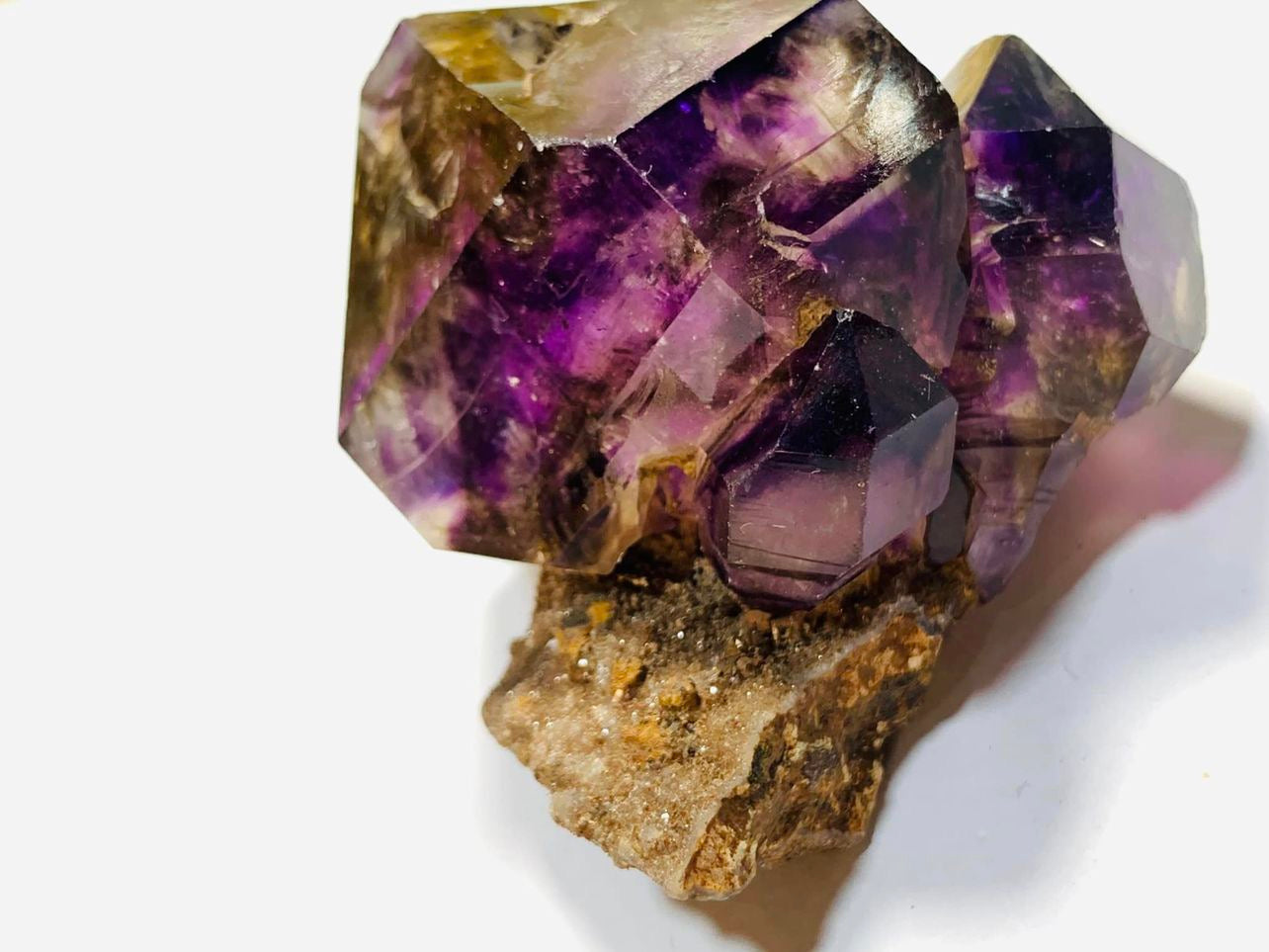 130 Grams Rare Super 7 Amethyst Enhydro Quartz Crystal With 7 Other Mineral Inclusions