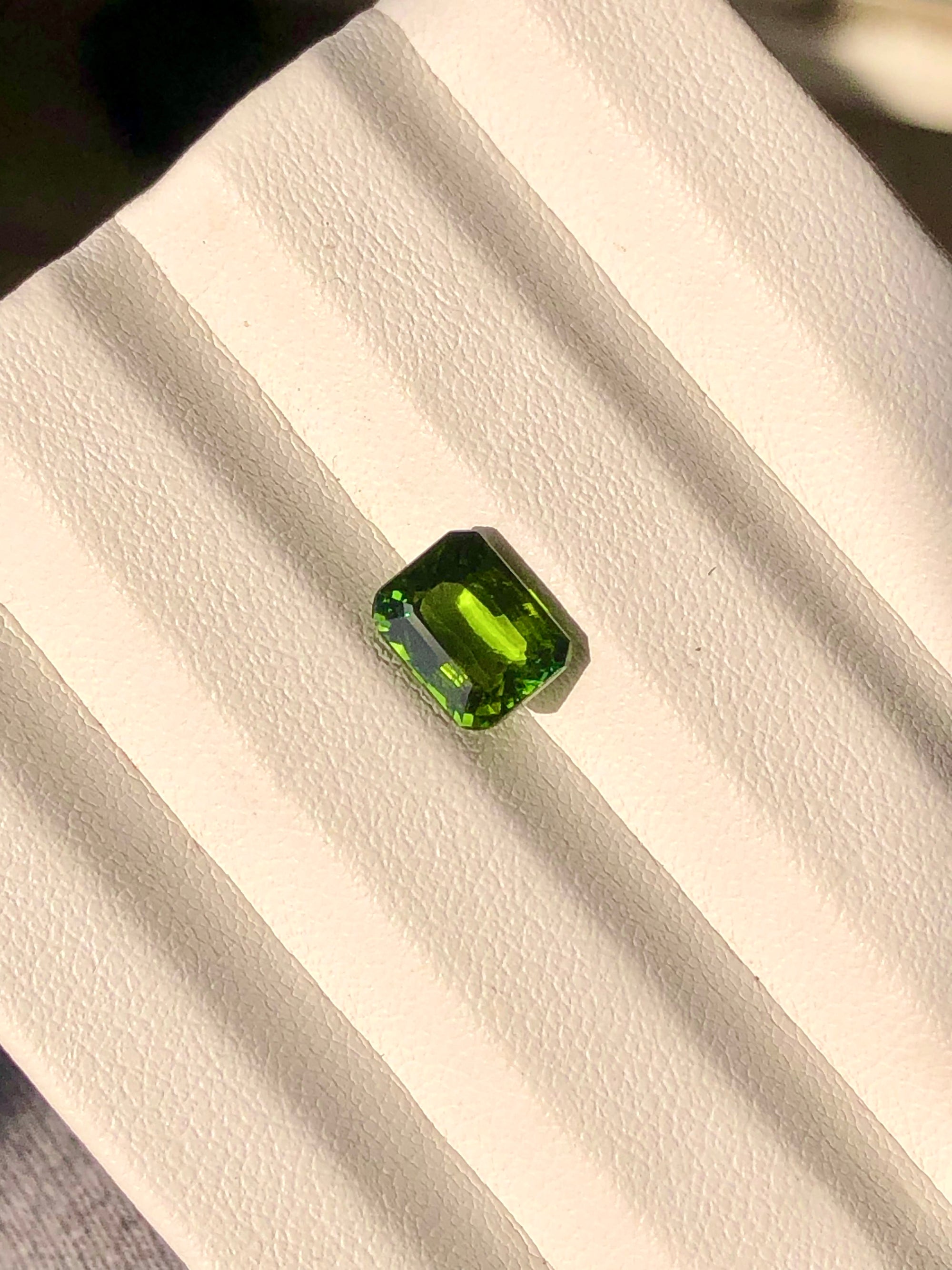 2.3 carats Emerald Cut Green Tourmaline Stone
