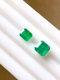 2 pieces vivid Green Swat Emerald Loose Stones