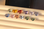 9.3 carats Natural Heart Shape Sapphires Deal - Pink Blue, Yellow, Green Purple