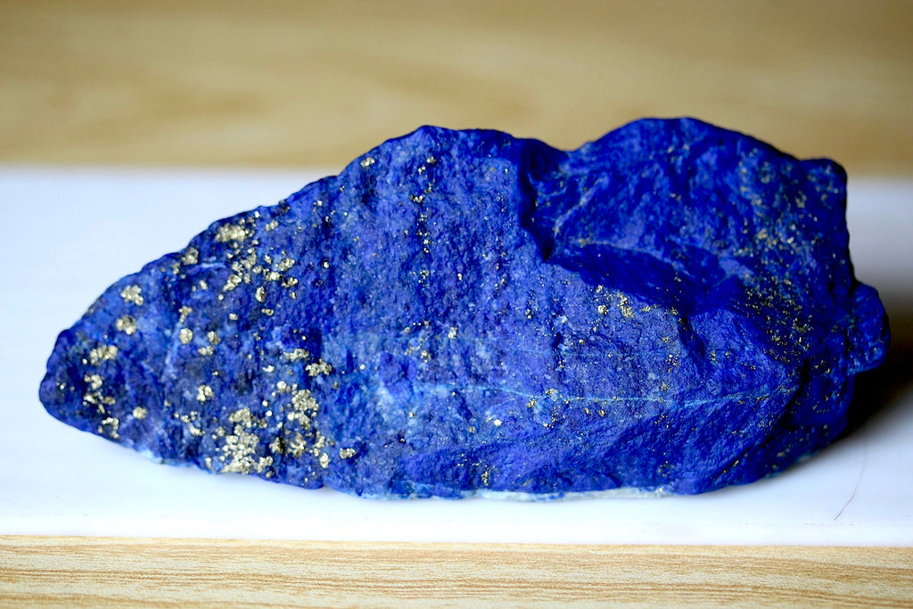 371 Grams Dark Blue With Golden Flakes Rough Lapis Lazulli Rock