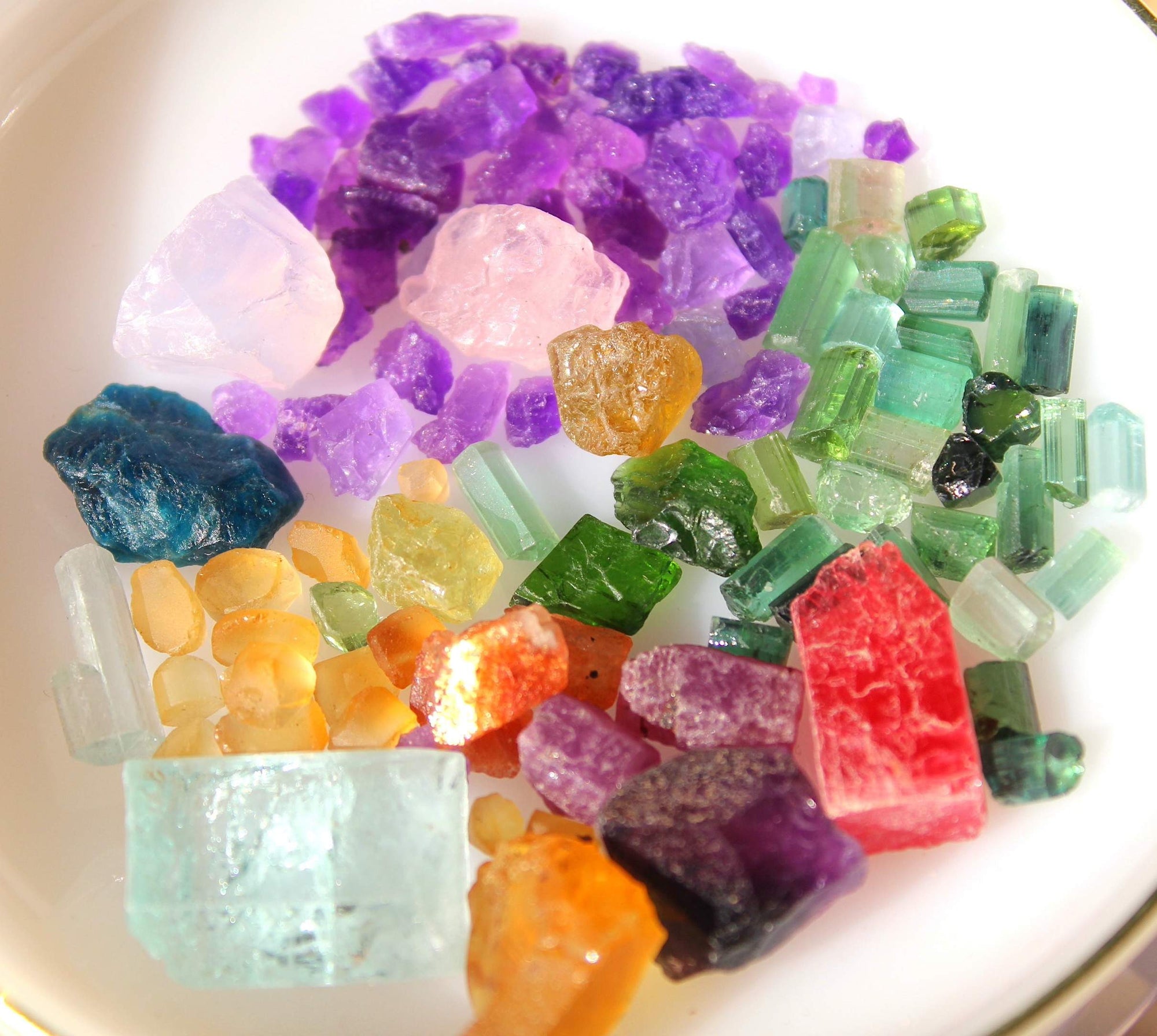 Mixed Raw Stone Deal for Faceting | Cabbing - Aqua, Garnets, Hackmanite, Chrome, Rhodonite, garnet, tourmaline