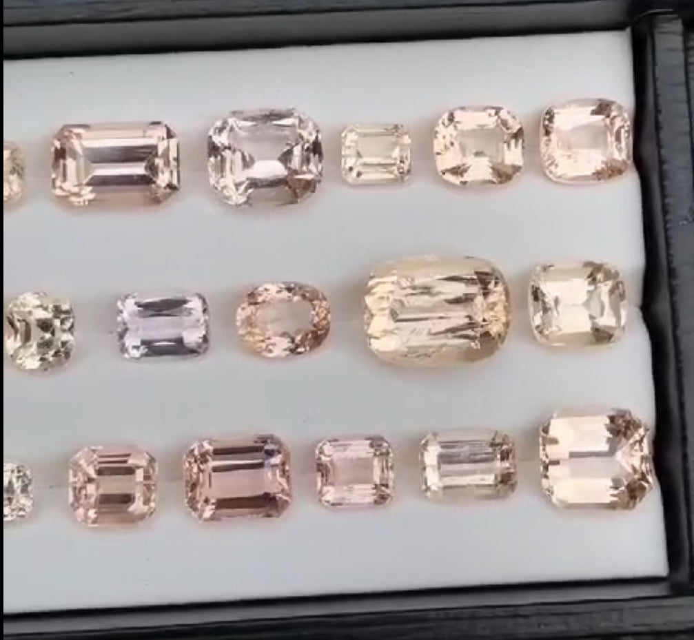 100 Carats Natural Katlang Topaz Faceted Stones | Imperial Topaz Wholesale