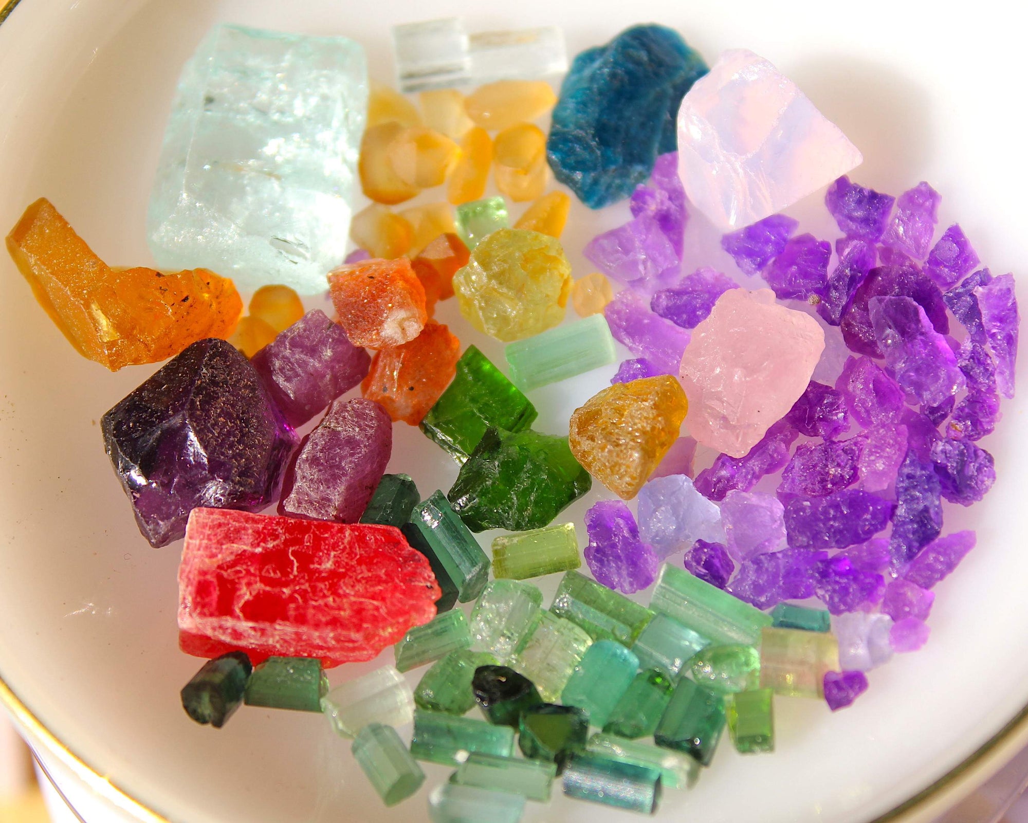Mixed Raw Stone Deal for Faceting | Cabbing - Aqua, Garnets, Hackmanite, Chrome, Rhodonite, garnet, tourmaline