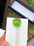faceted peridot stone