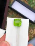 faceted peridot stone