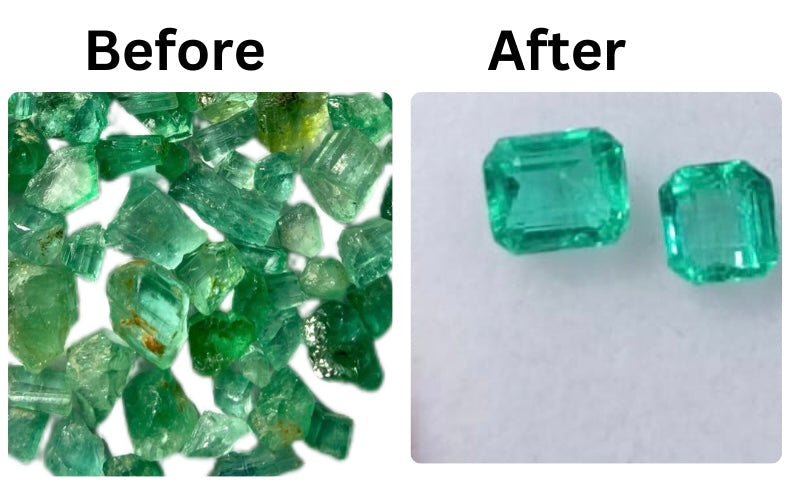 150 Carats Rough Emerald Stones for Faceting