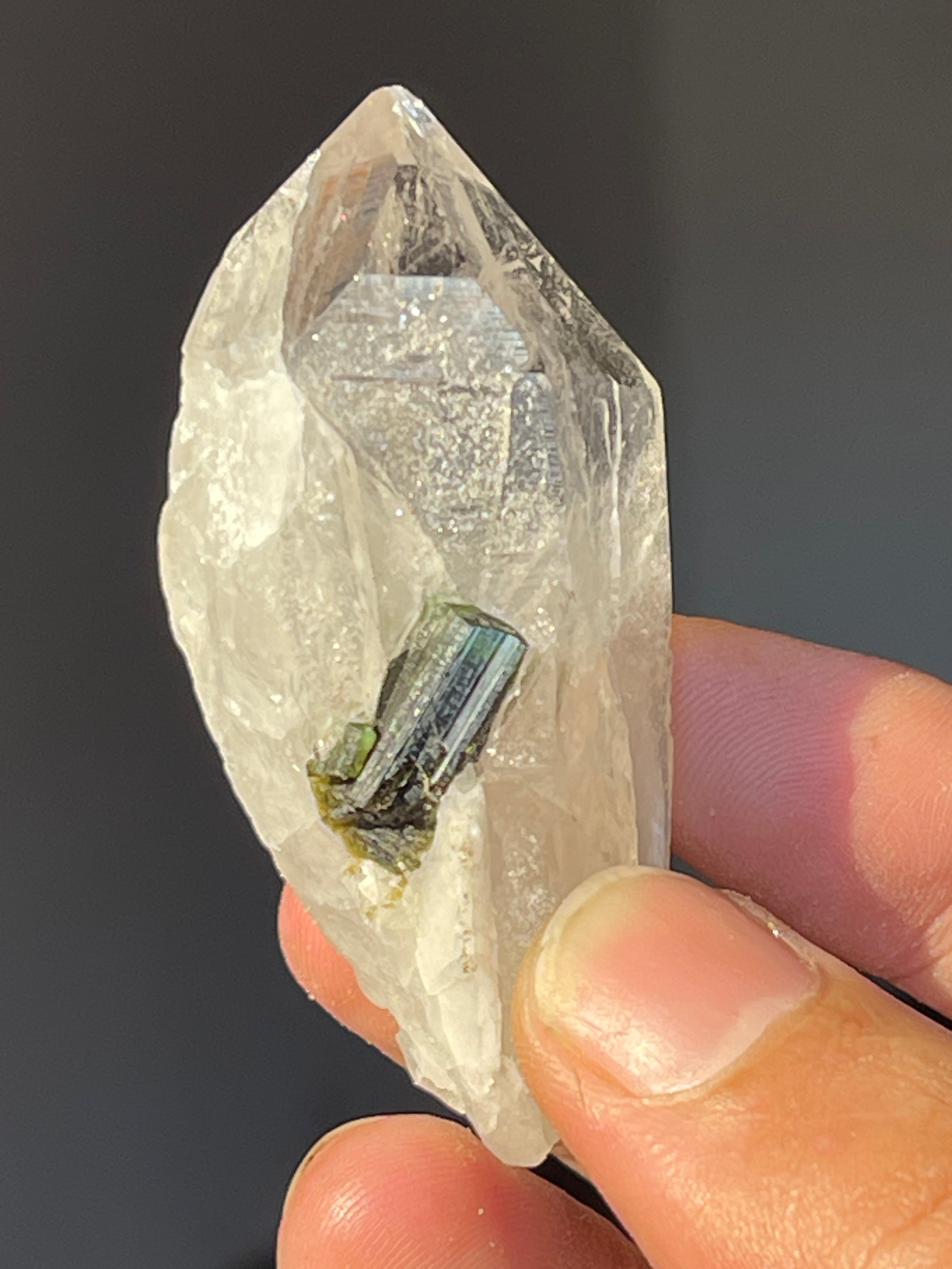 32 grams Quartz Black Tourmaline Crystal from Skardu Pakistan
