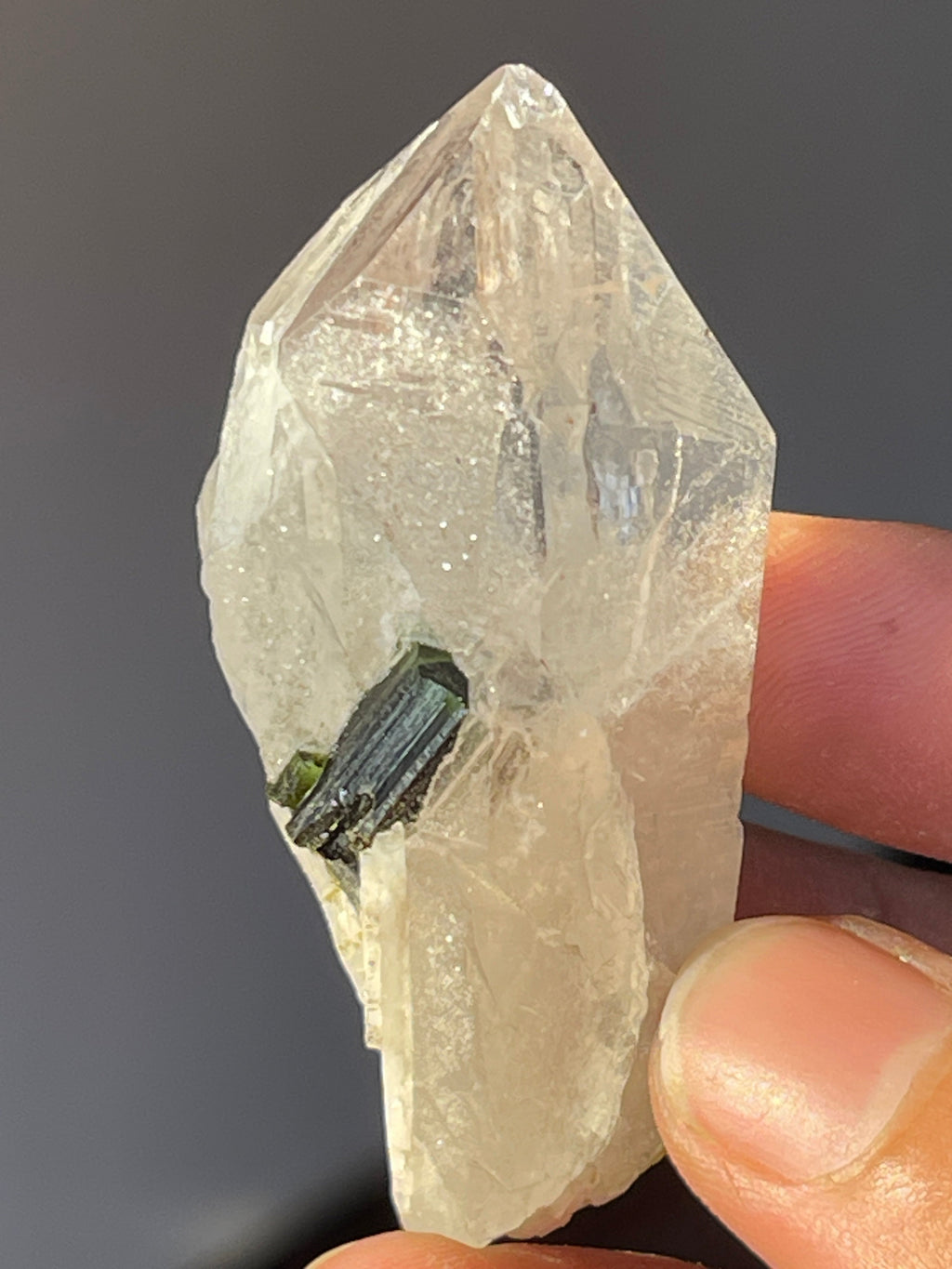 32 grams Quartz Black Tourmaline Crystal from Skardu Pakistan